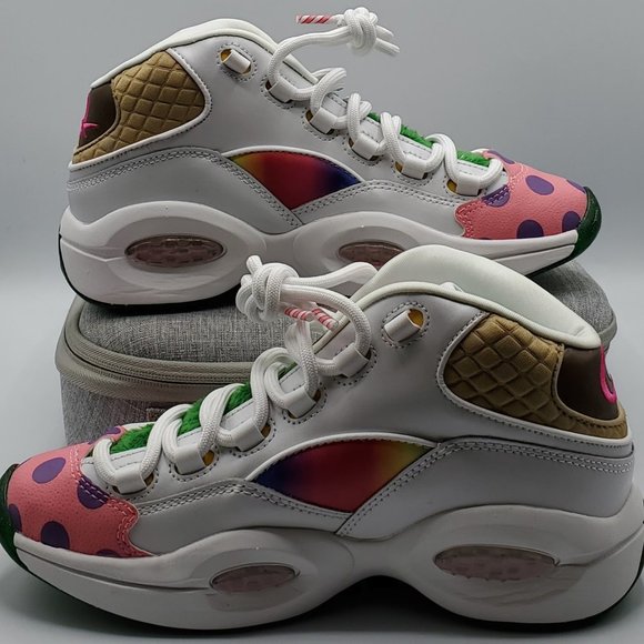 Hasbro x Reebok Question Mid Men's Size 5.5 'Candy Land' White GZ0081 Rare - Picture 2 of 9